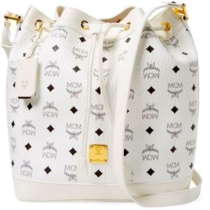 Large MCM Heritage Drawstring in Visetos Purse